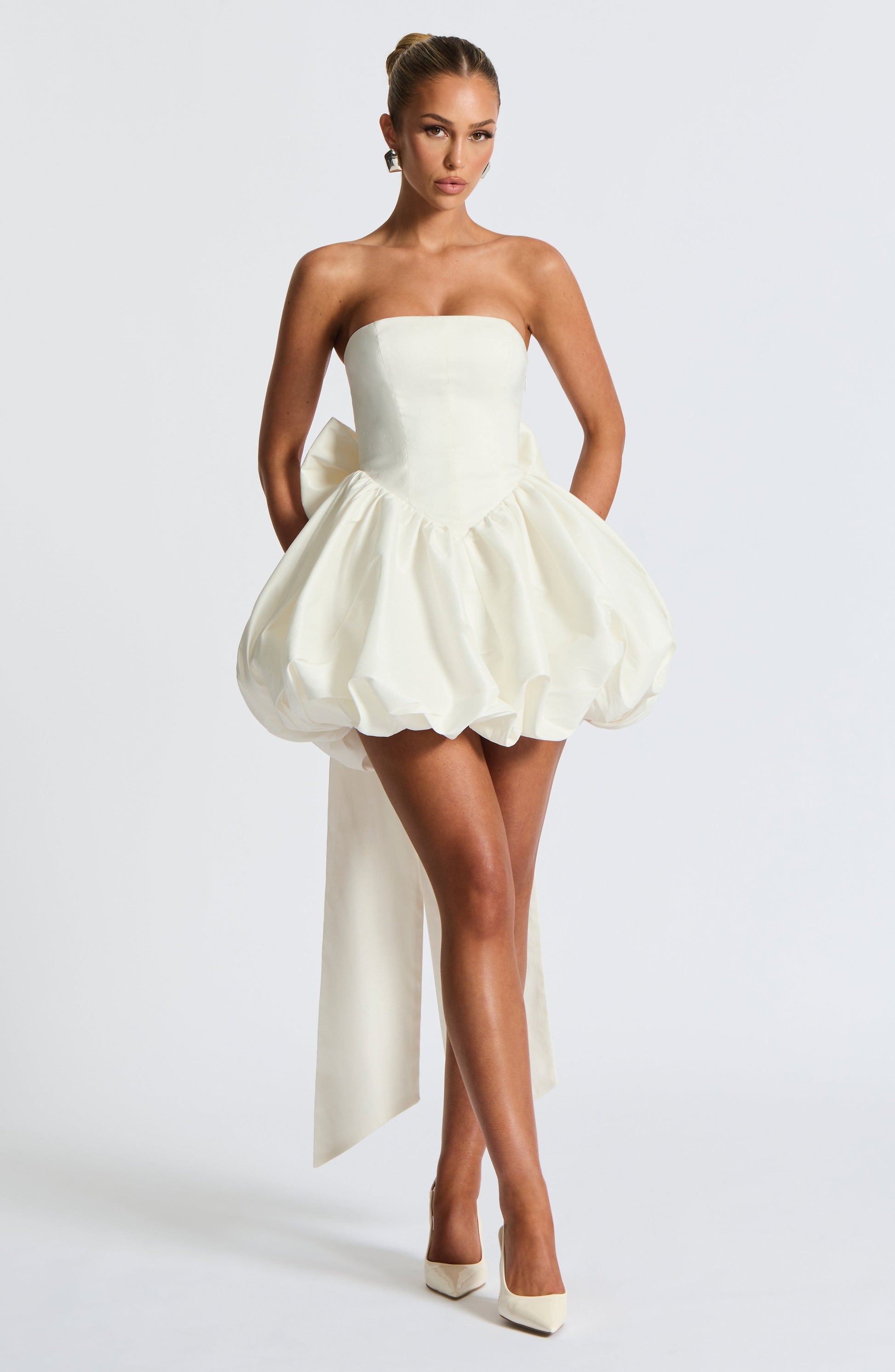 Lotus Mini Šaty - Slonová kost