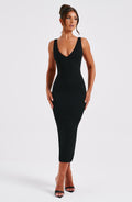 Lucinda Midi Šaty - Černá