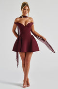 Marla Mini Šaty - Třešňový Lak