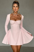 Megan Mini Šaty - Blush