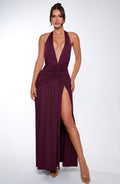 Melania Maxi Šaty - Třešňový Lak