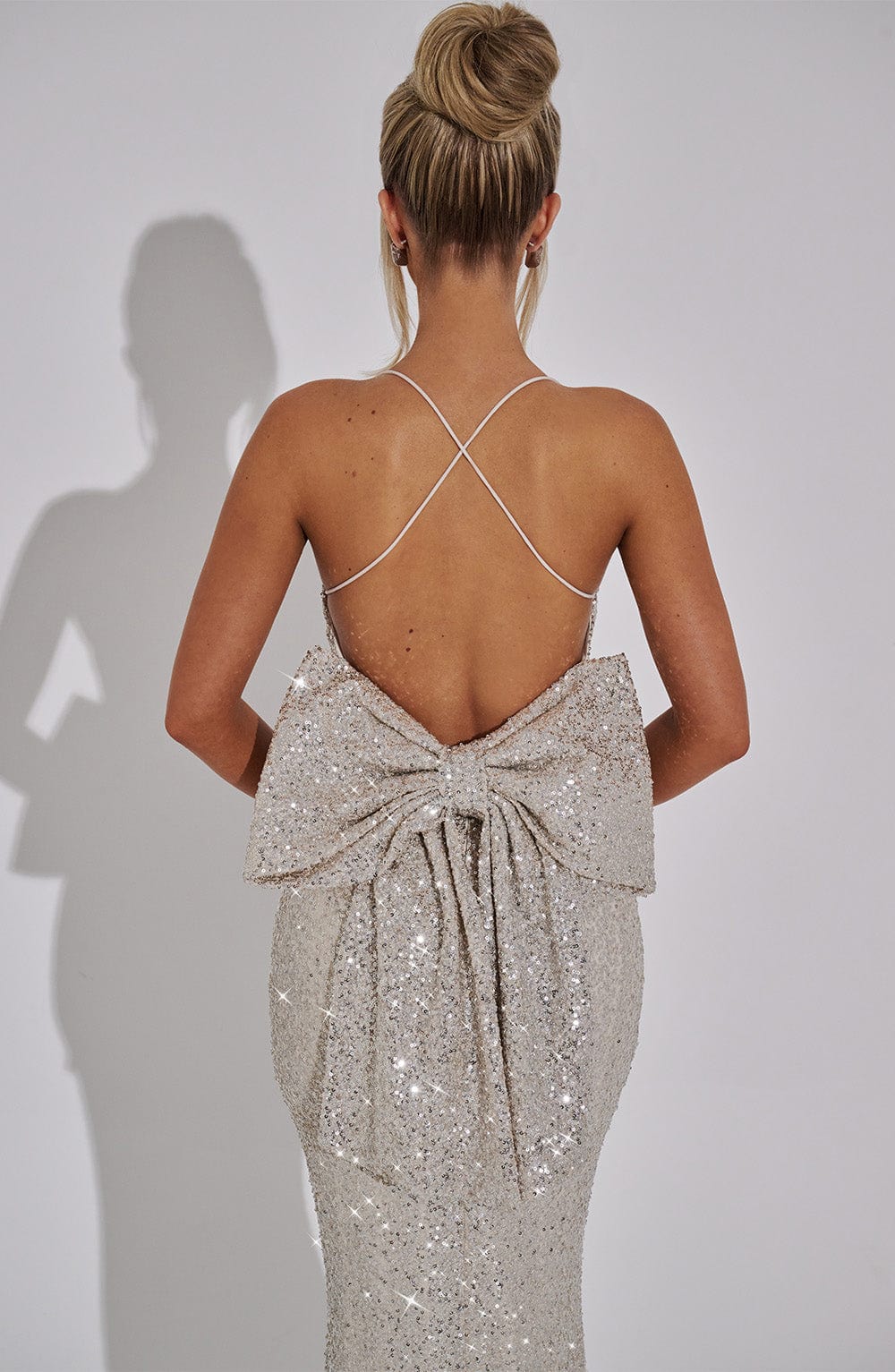 Meridith Maxi Šaty - Šampaňské