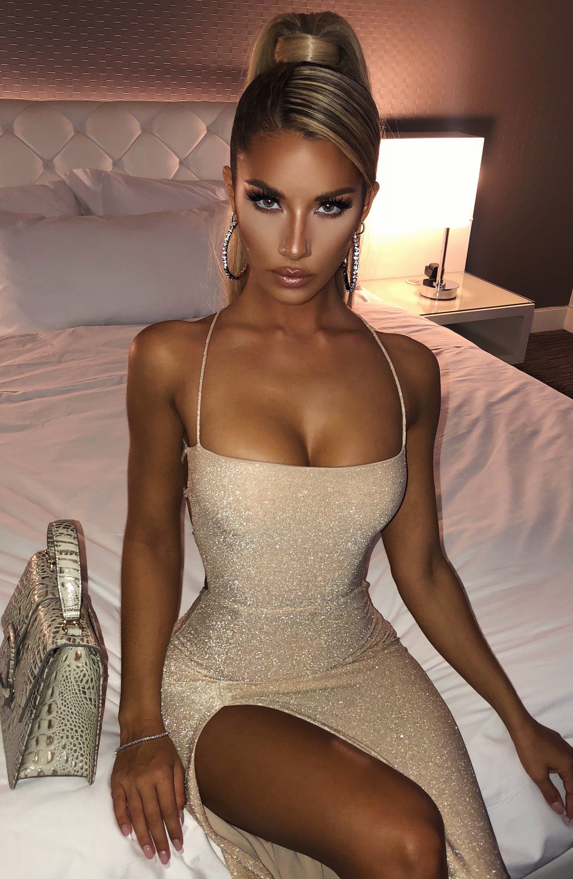 Šaty Miley Maxi - Zlatá Jiskra