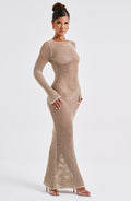 Moana Maxi Šaty - Béžová