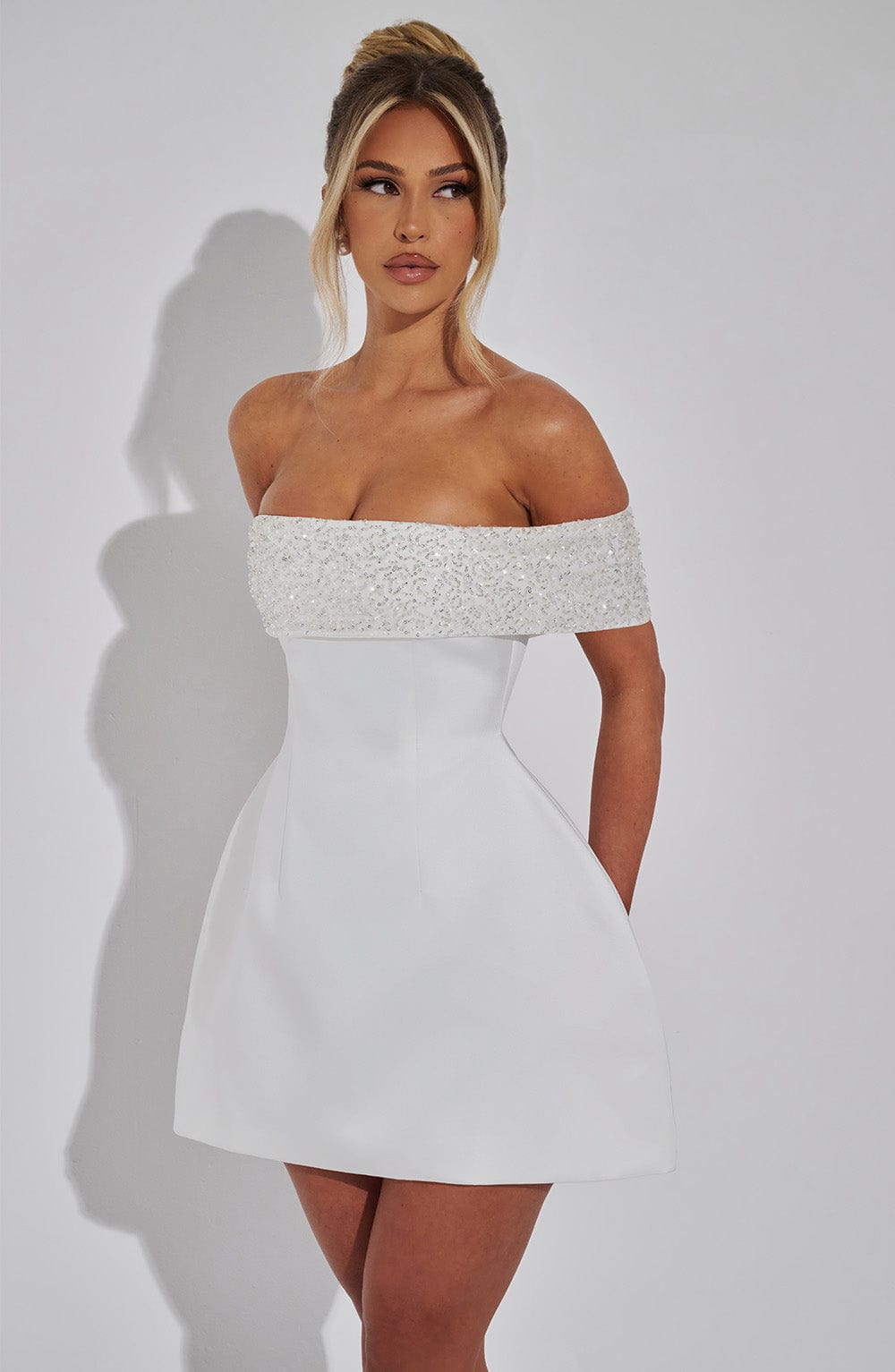 Noelle Mini Šaty - Slonová kost