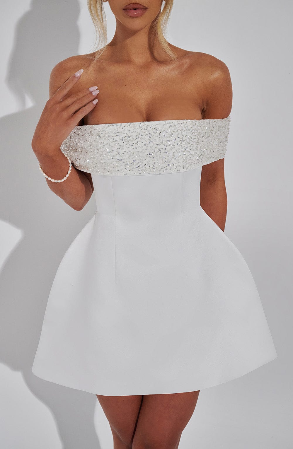 Noelle Mini Šaty - Slonová kost