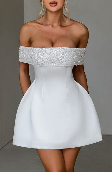 Noelle Mini Šaty - Slonová kost