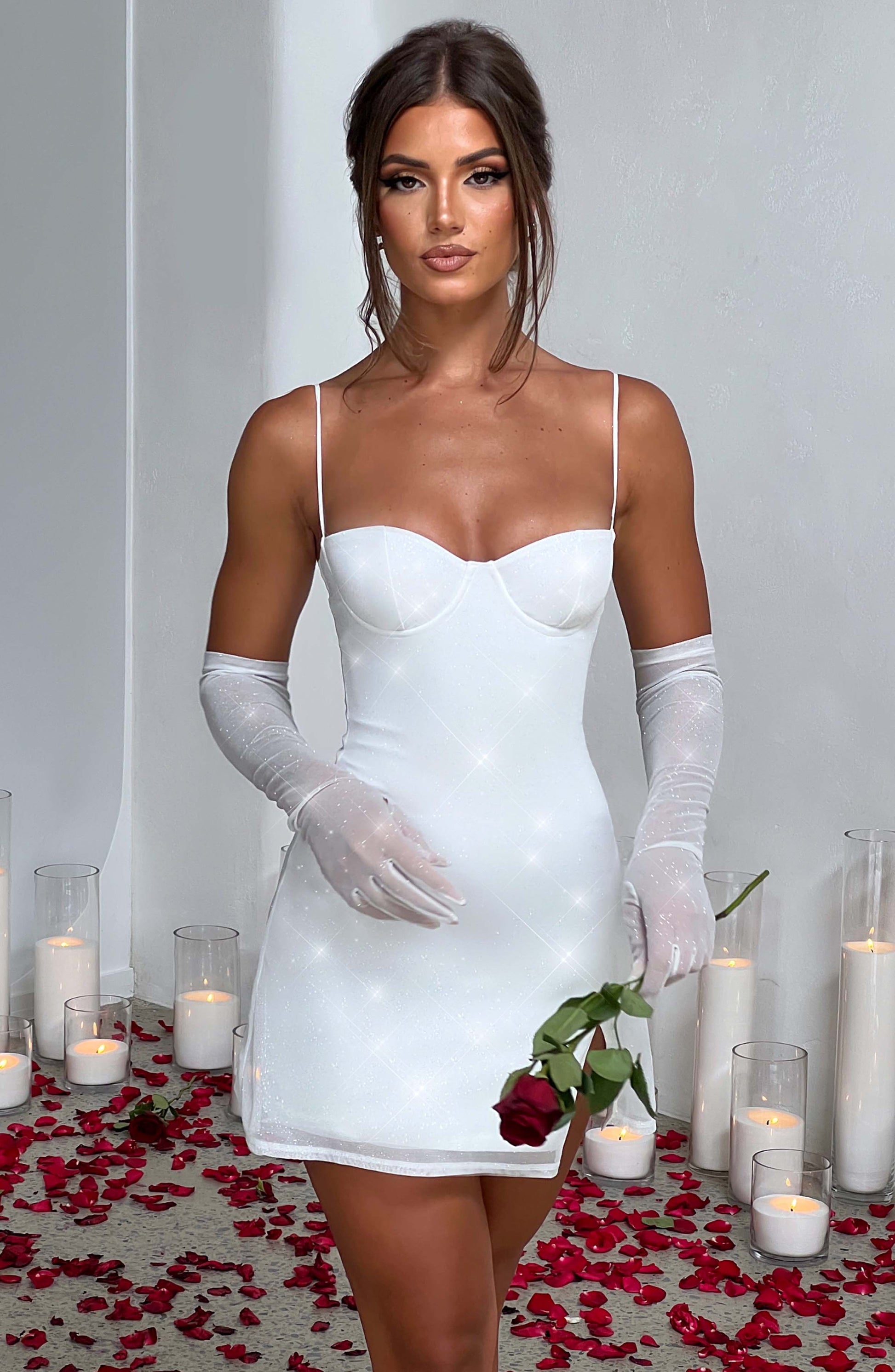 Pixie Mini Šaty - Ivory Sparkle