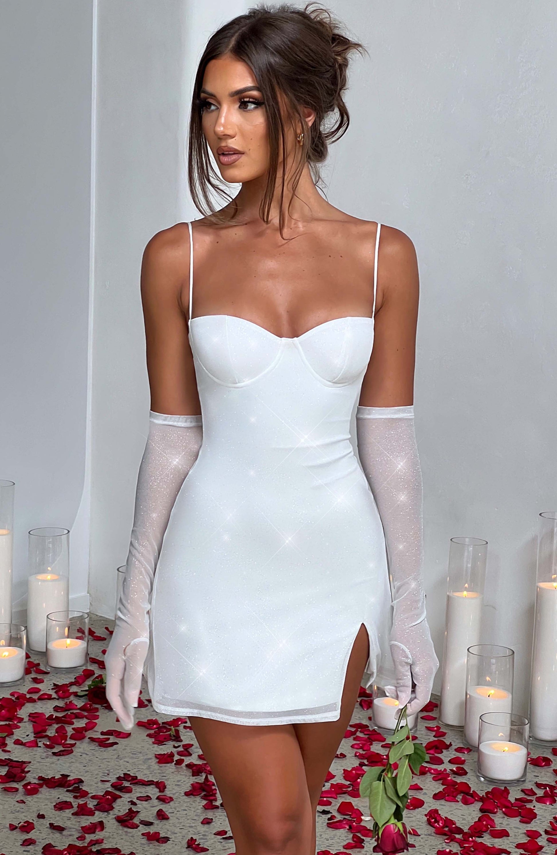 Pixie Mini Šaty - Ivory Sparkle