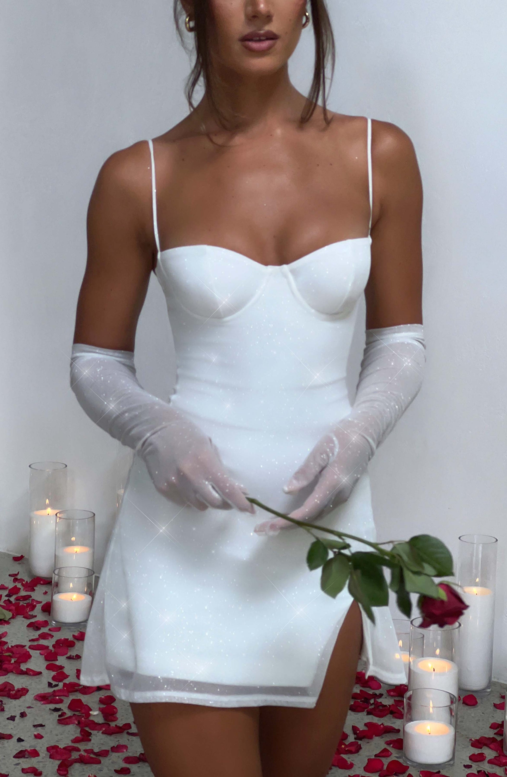 Pixie Mini Šaty - Ivory Sparkle