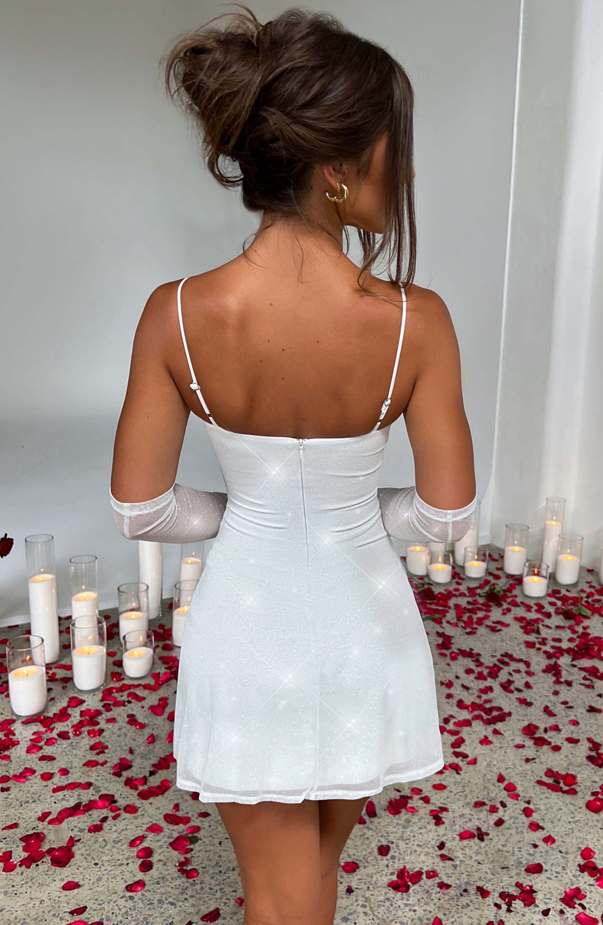 Pixie Mini Šaty - Ivory Sparkle