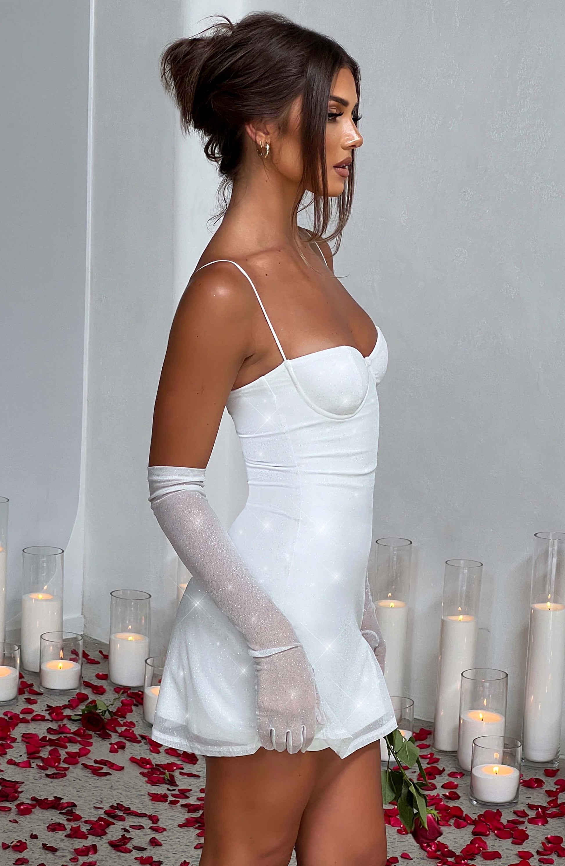 Pixie Mini Šaty - Ivory Sparkle