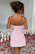 Pixie Mini Šaty - Růžová Jiskra