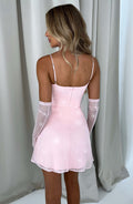 Pixie Mini Šaty - Růžová Jiskra