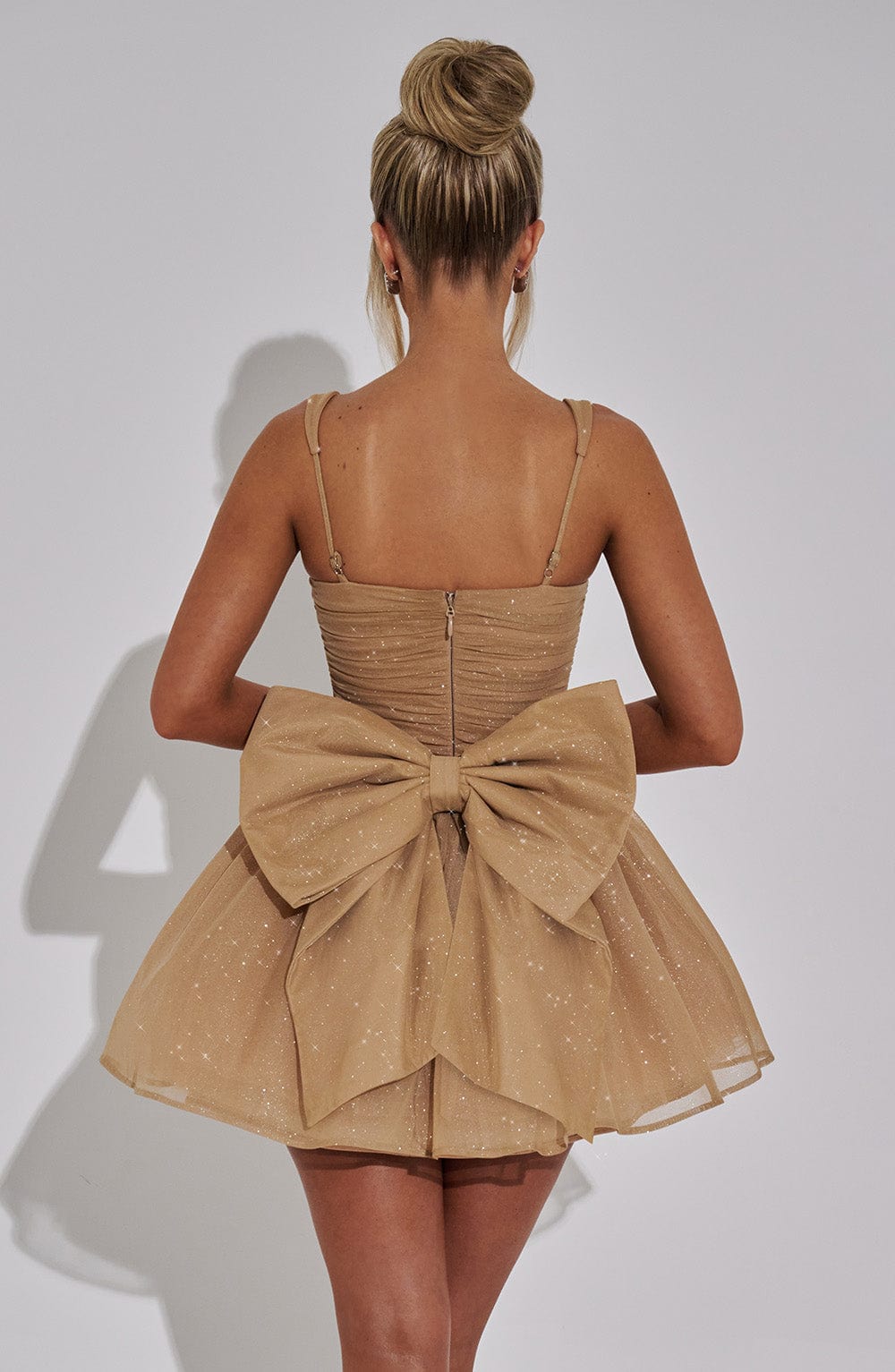 Polly Mini Šaty - Zlatá Jiskra