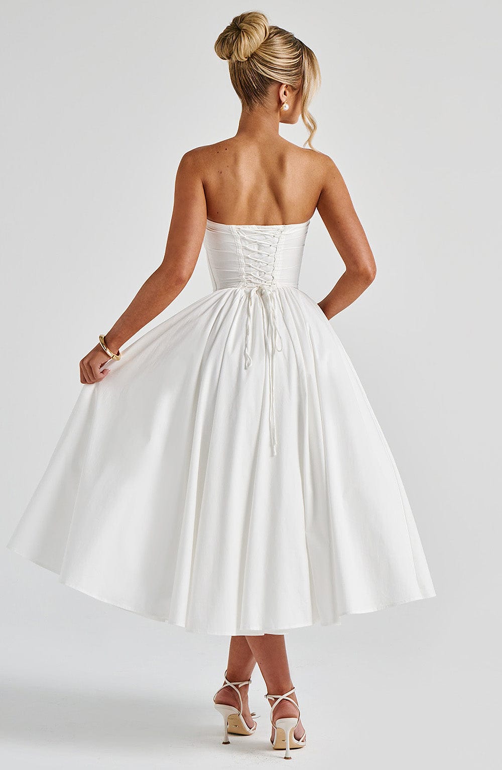 Prim Midi Šaty - Slonová kost