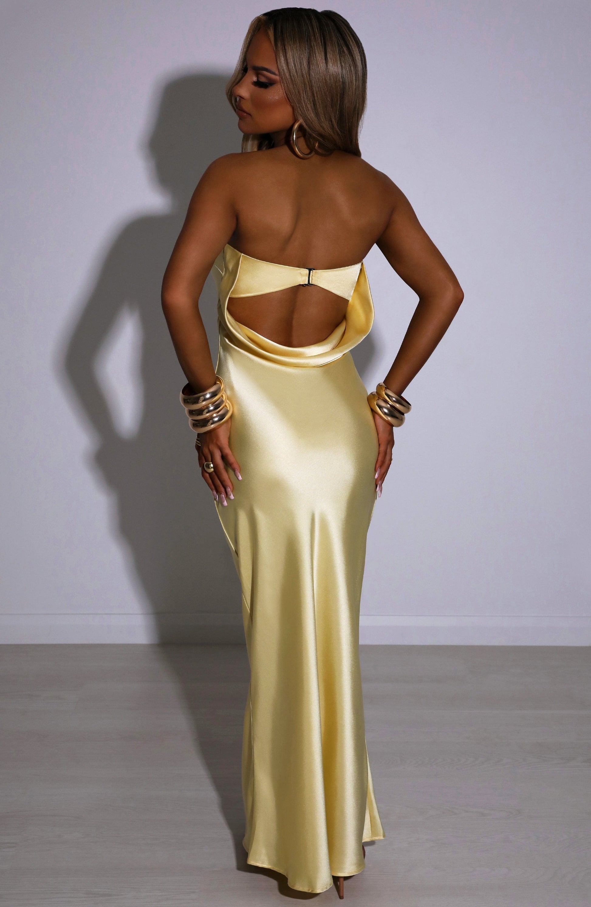 Rheanna Maxi Šaty - Citronová