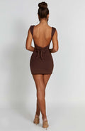 Ria Mini Šaty - Čokoláda