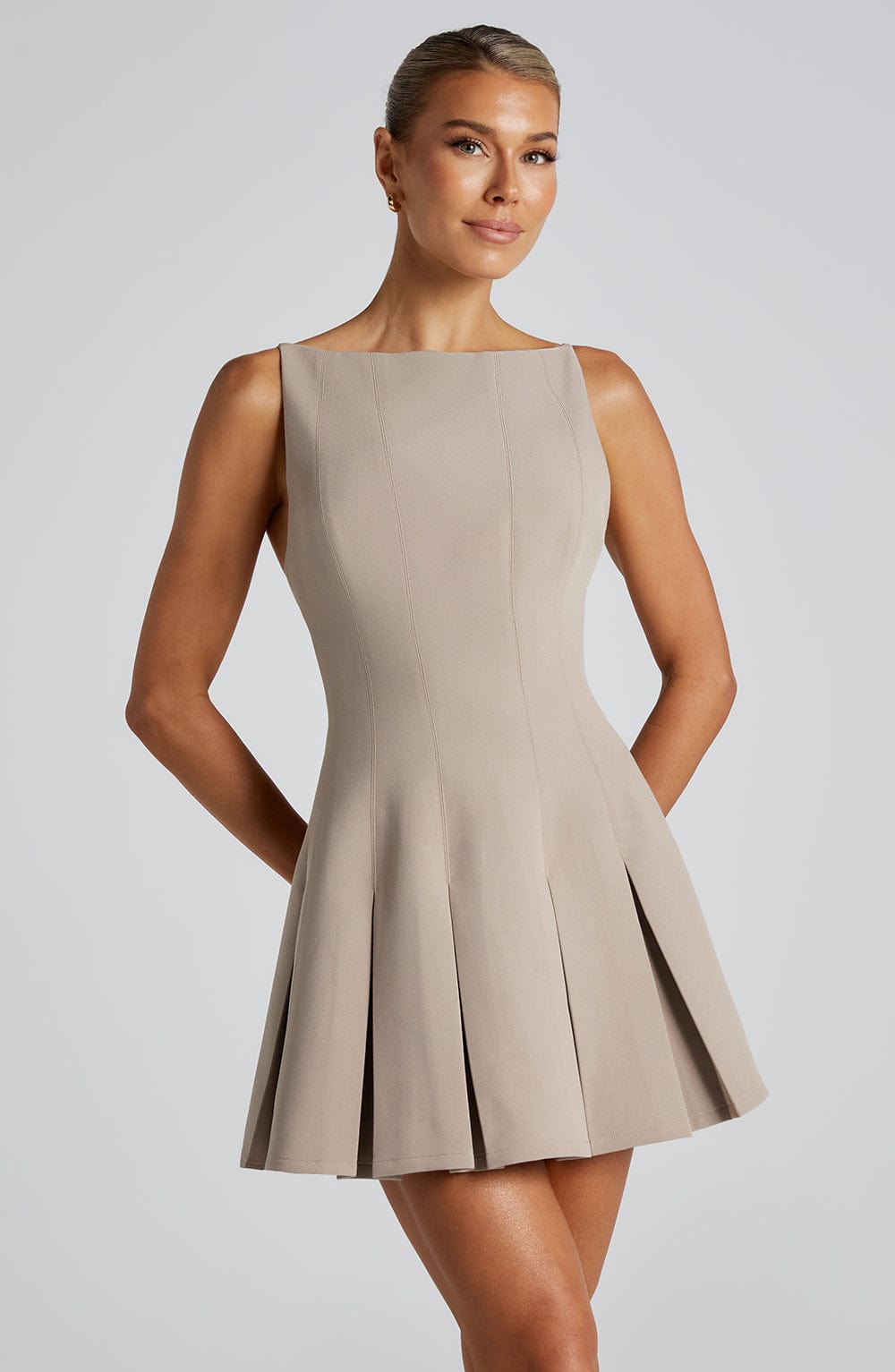 Rory Mini Šaty - Taupe