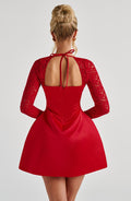 Sadie Mini Šaty - Červená
