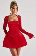 Sadie Mini Šaty - Červená