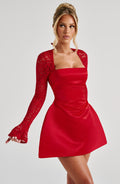 Sadie Mini Šaty - Červená