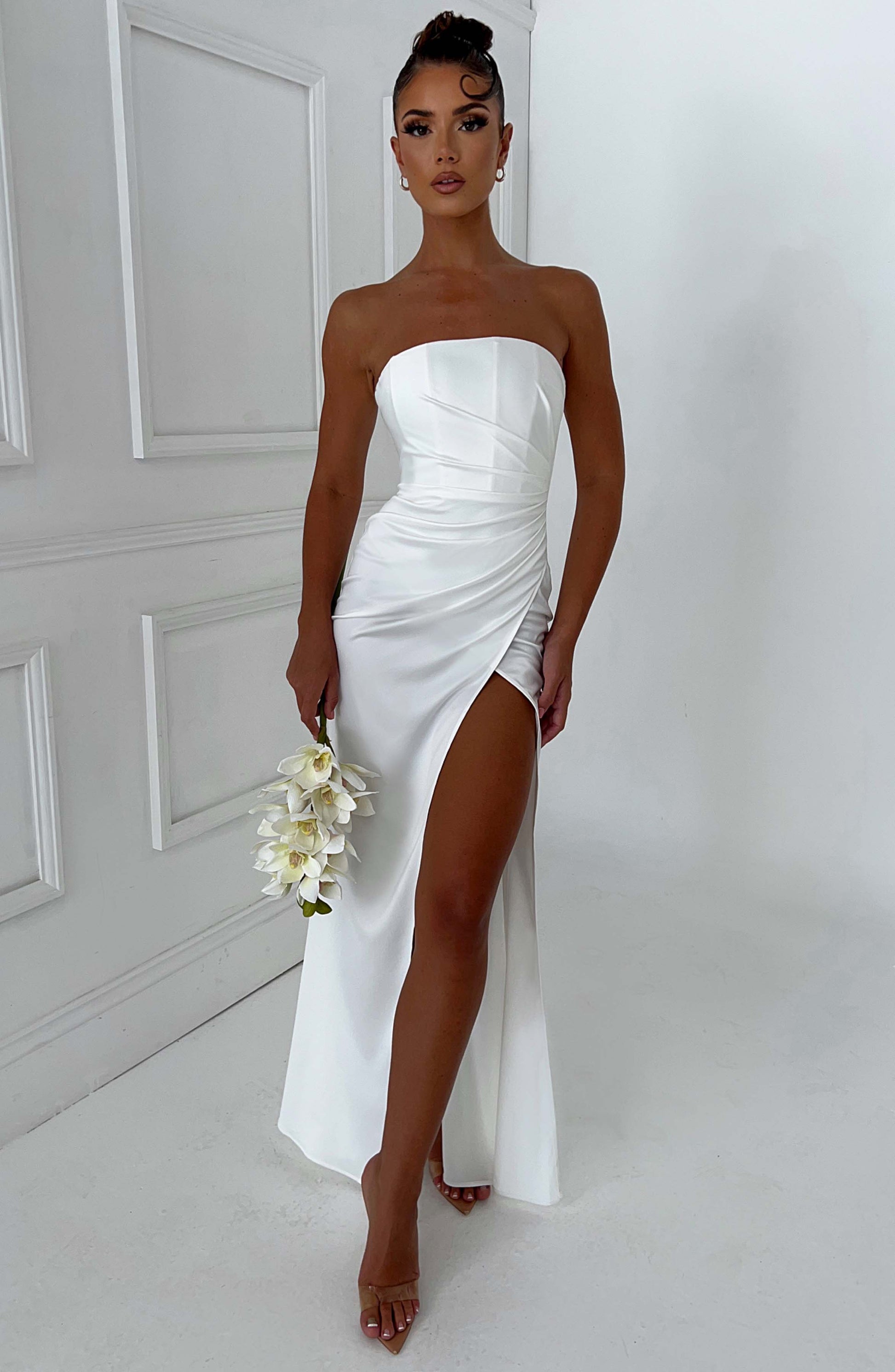 Safiya Maxi Šaty - Slonová kost