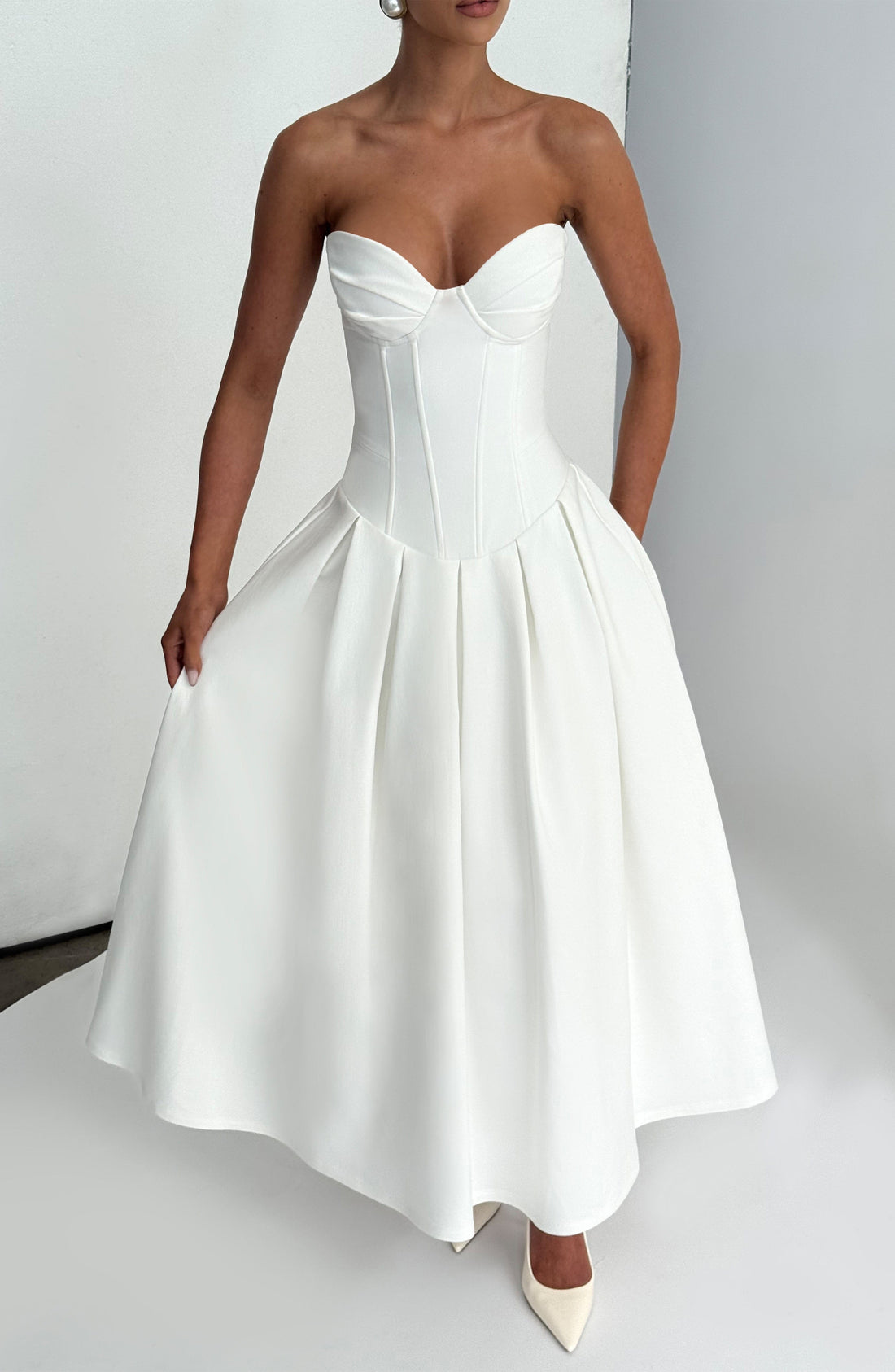 Šaty Salma Midi - Slonová kost