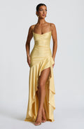 Samira Maxi Šaty - Citrónová