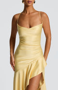 Samira Maxi Šaty - Citrónová