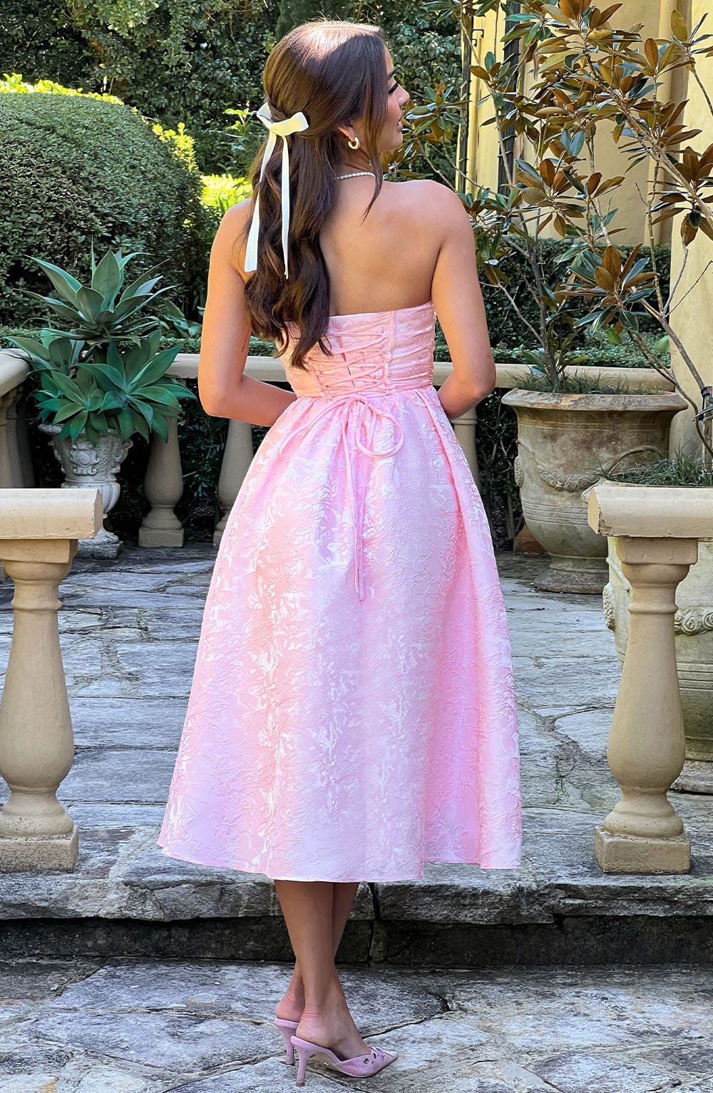 Šaty Saoirse Midi - Růžová