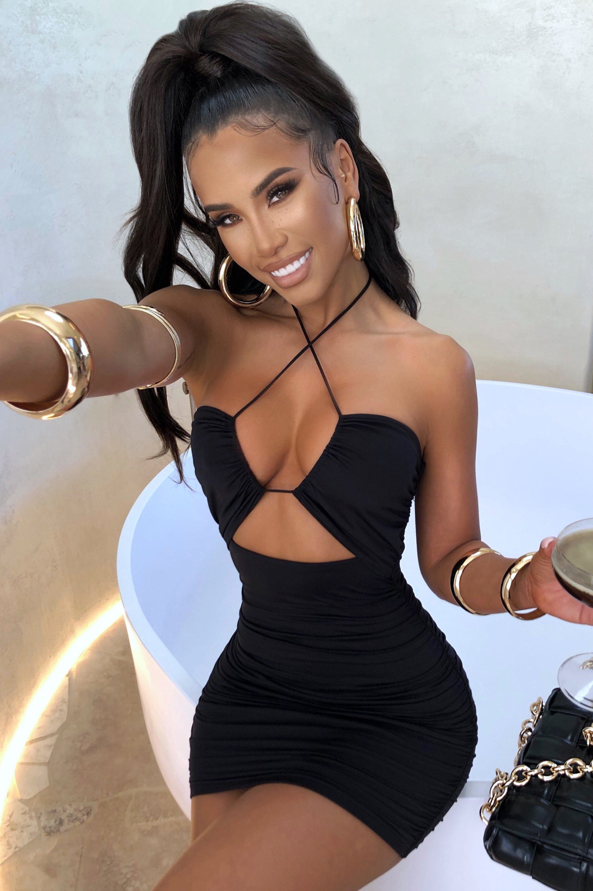 Sara Mini Šaty - Černá