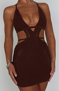 Mini šaty Selena - Čokoláda