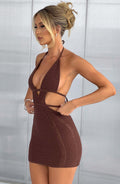 Mini šaty Selena - Čokoláda