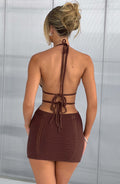 Mini šaty Selena - Čokoláda