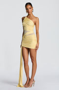 Shazia Mini Šaty - Citronová