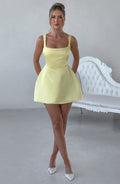 Sofie Mini Šaty - Citrónová