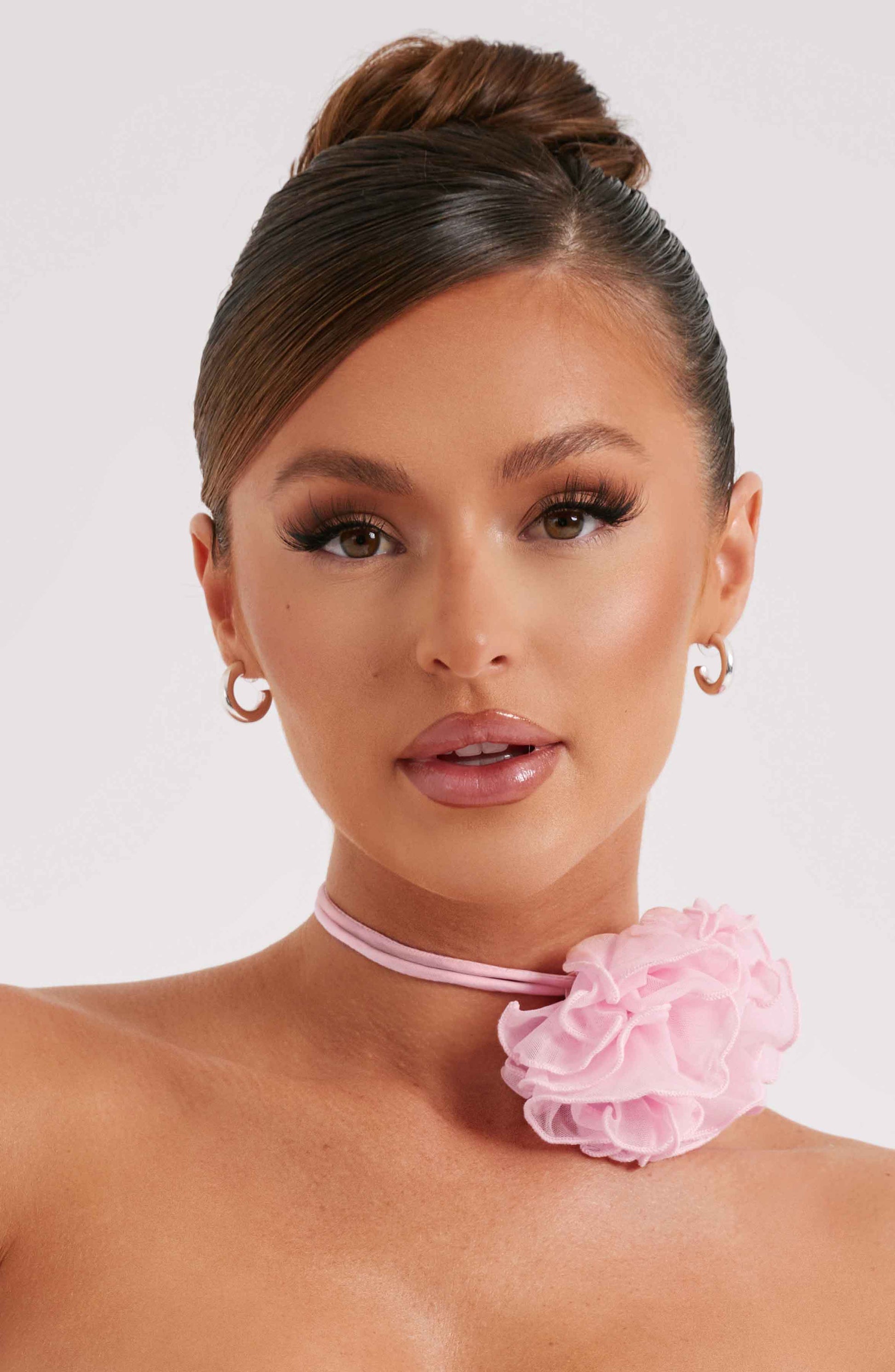 Tilli květinová kravata - růžová