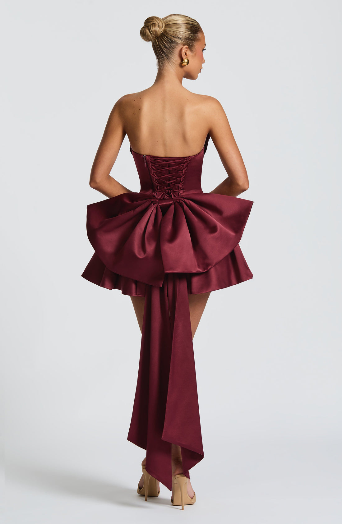 Trinity Mini Šaty - Třešňový Lak