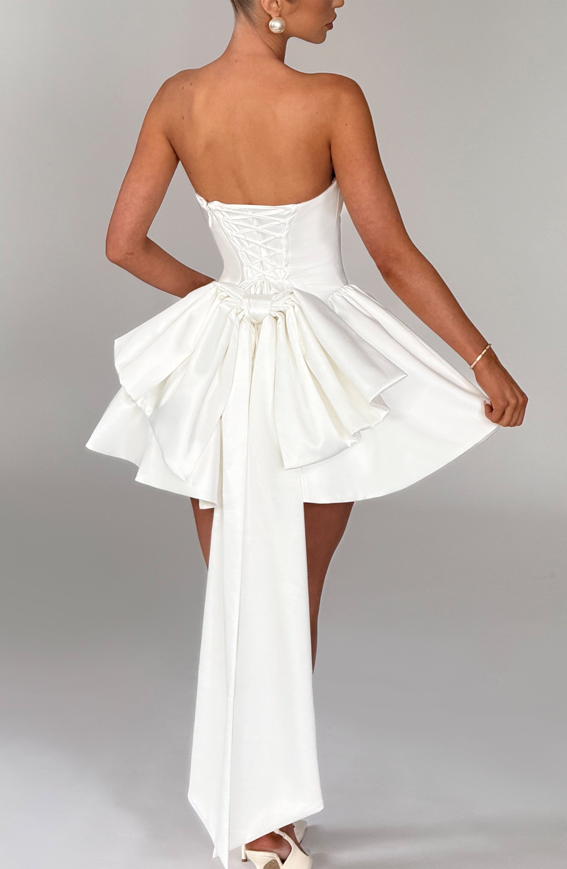 Mini šaty Trinity - Ivory