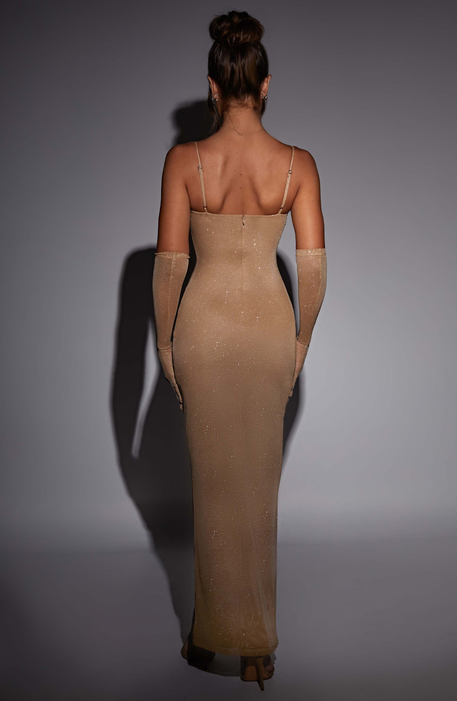 Trixie Maxi šaty - Zlatá jiskra