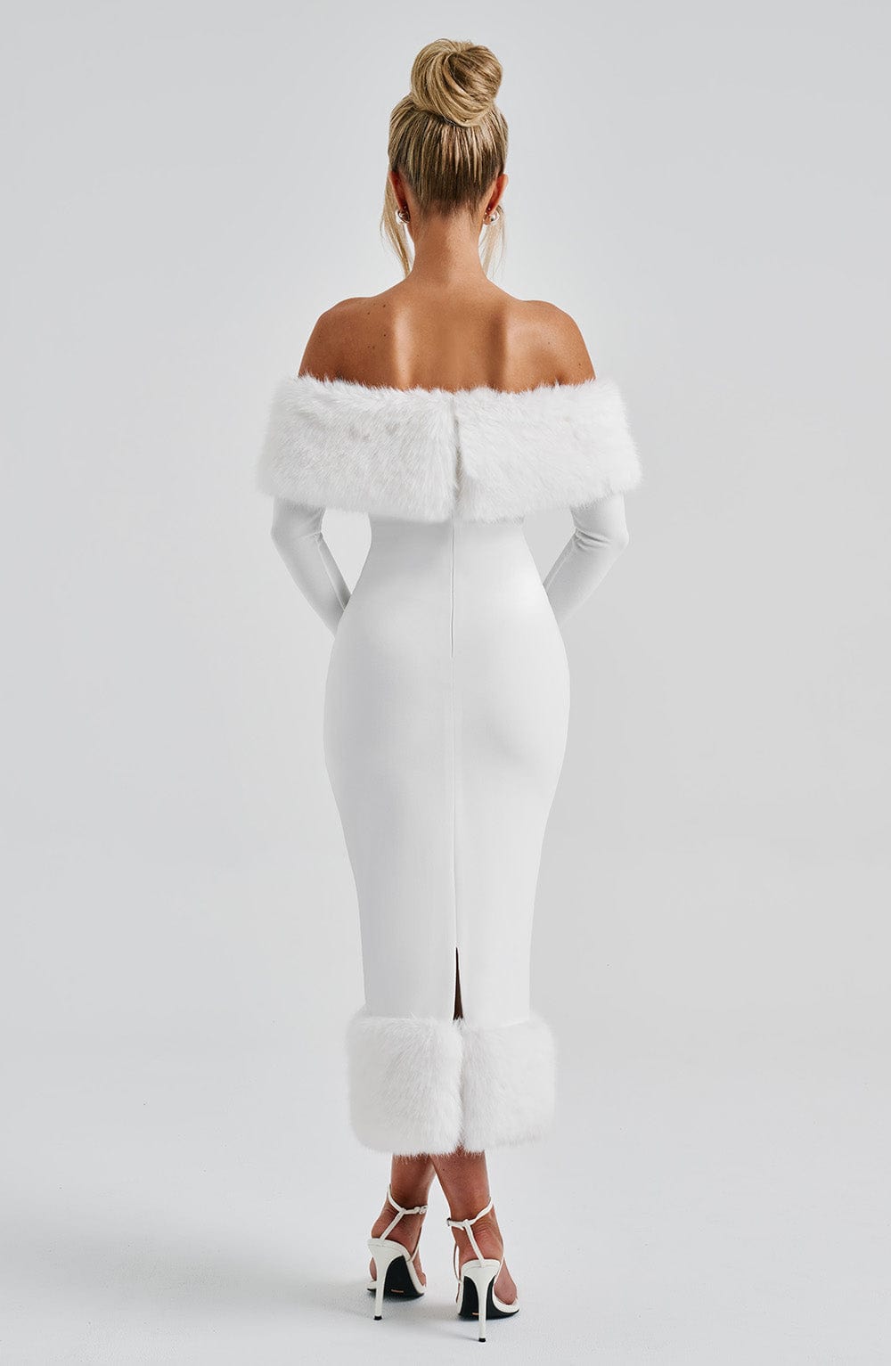 Vittoria Midi Šaty - Slonová kost