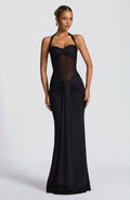 Vixen Maxi Šaty - Černá - HALARAA