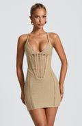 Xanthe Mini Šaty - Béžová