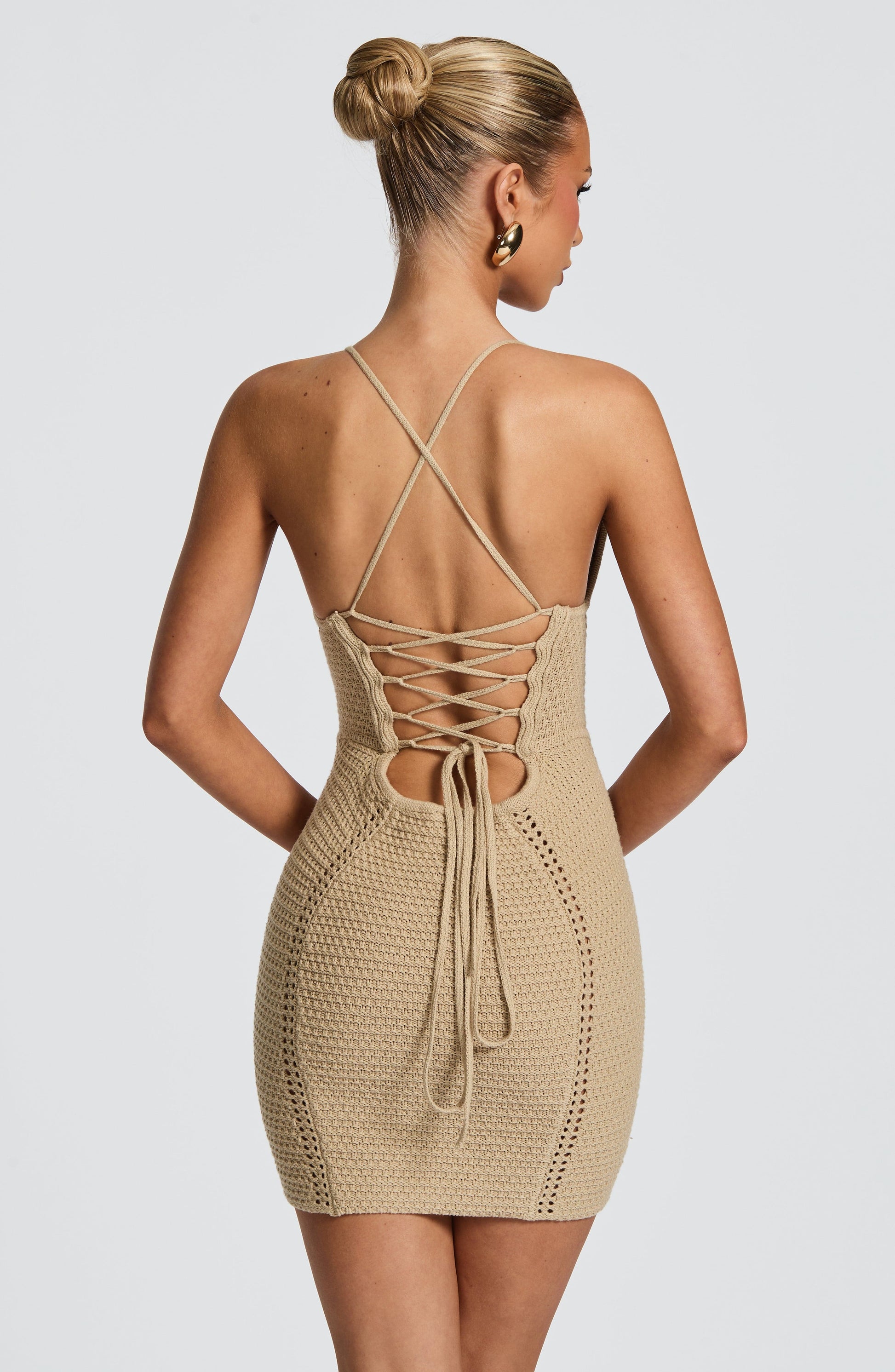 Xanthe Mini Šaty - Béžová