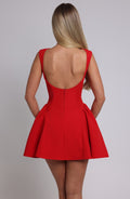Yalina Mini Šaty - Červená
