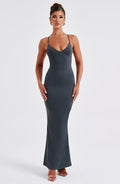 Zelda Maxi Šaty - Uhlová